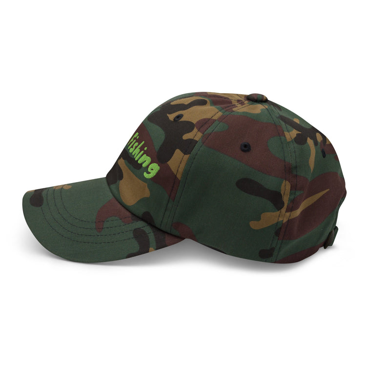 Gone fishing in Camo - Dad hat - Oddhook